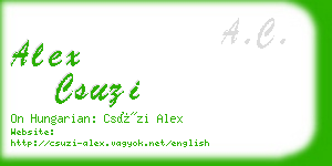 alex csuzi business card